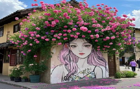 红安怎么设计网红打卡墙绘