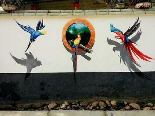 红安视觉错位-3D墙绘设计