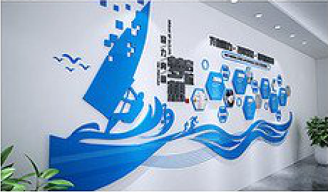 红安海浪主题文化墙如何设计？
