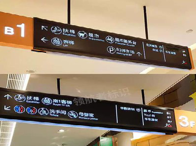 红安如何通过商场标识牌引导客流分布？