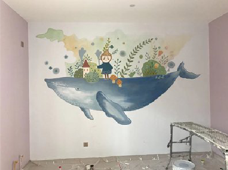 红安手绘墙的特点及优势。